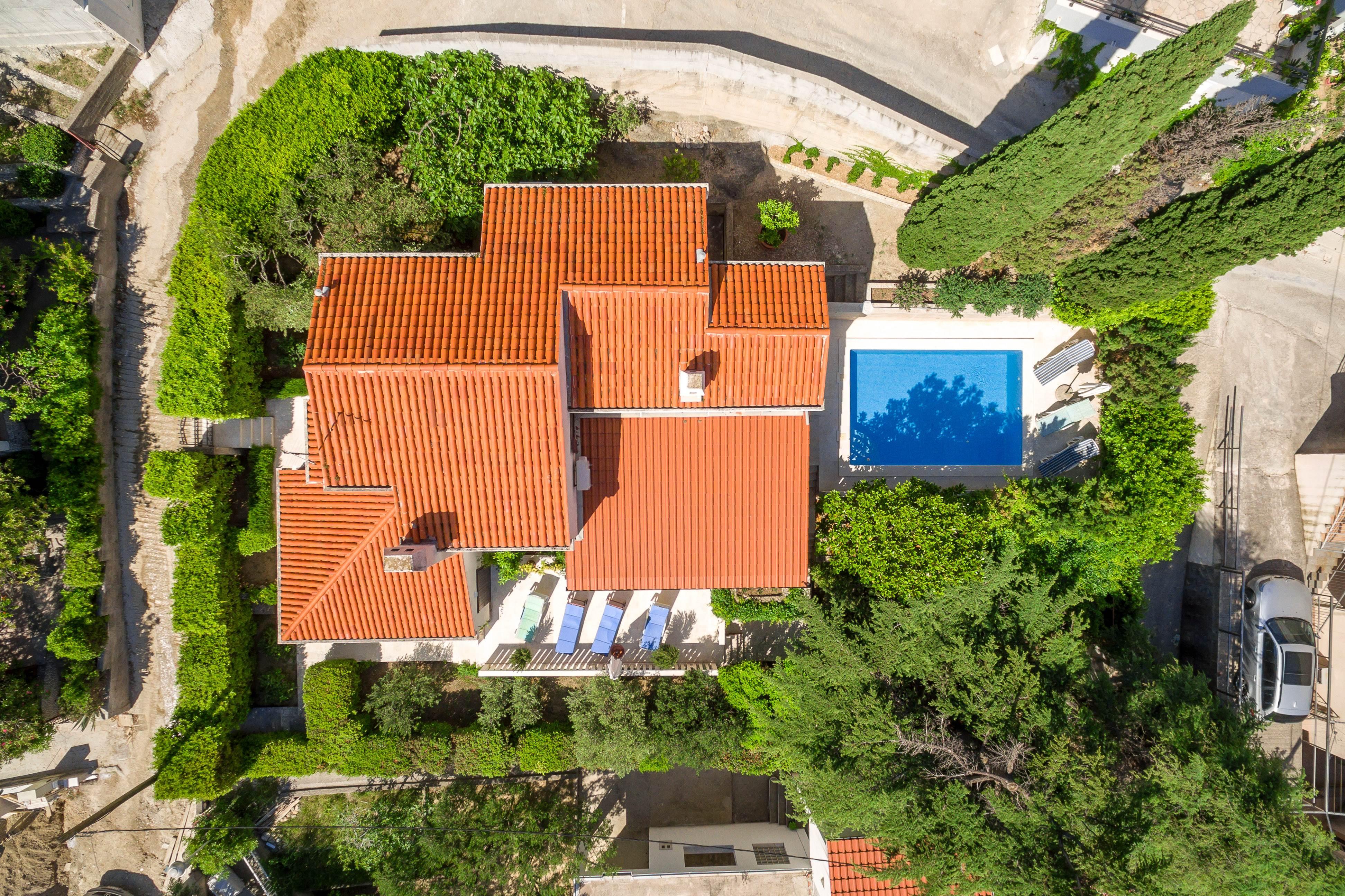 Villa Skalinada, 8 Persons, Private Pool, Baska Voda Bagian luar foto